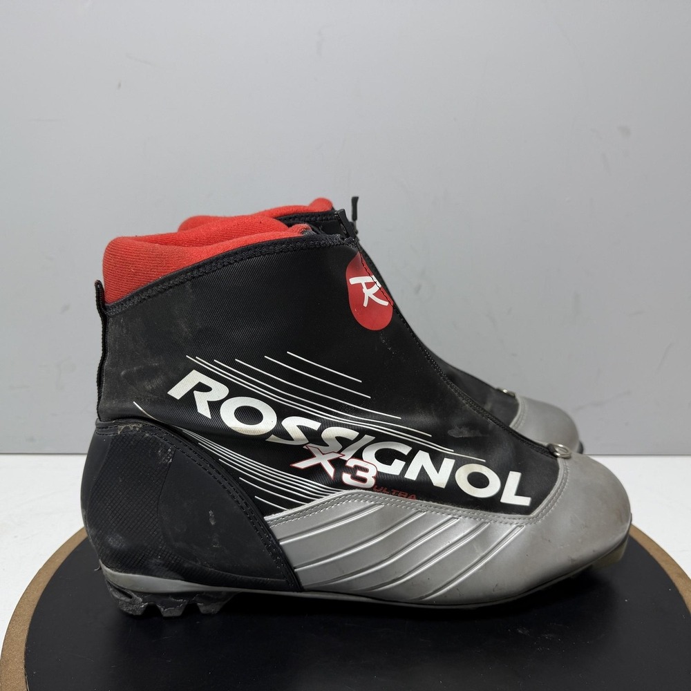 Rossignol X3 Ultra Ski Boots Mens 13 EU 47 Black Silver Nordic Cross Country